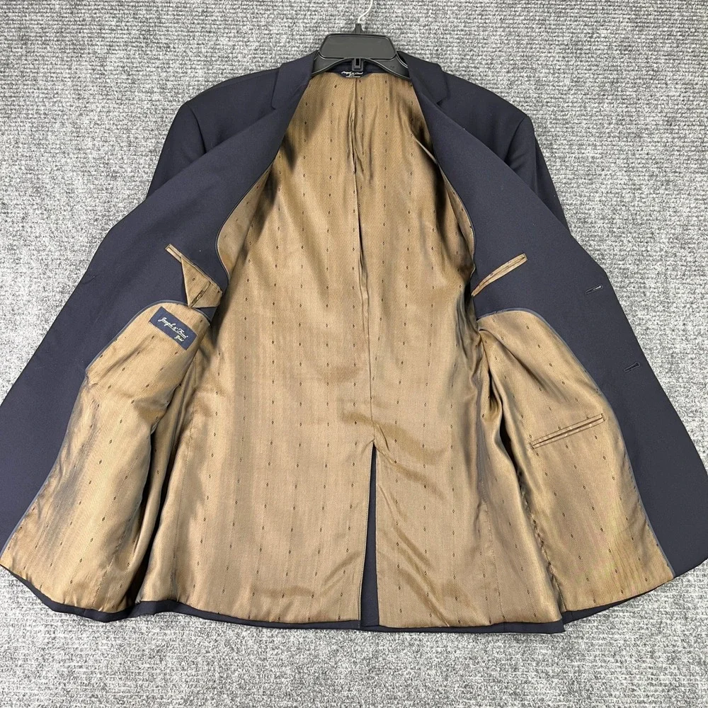 Joseph & Feiss Gold Wool Blazer Two Button Business Professional Formal Mens 46R